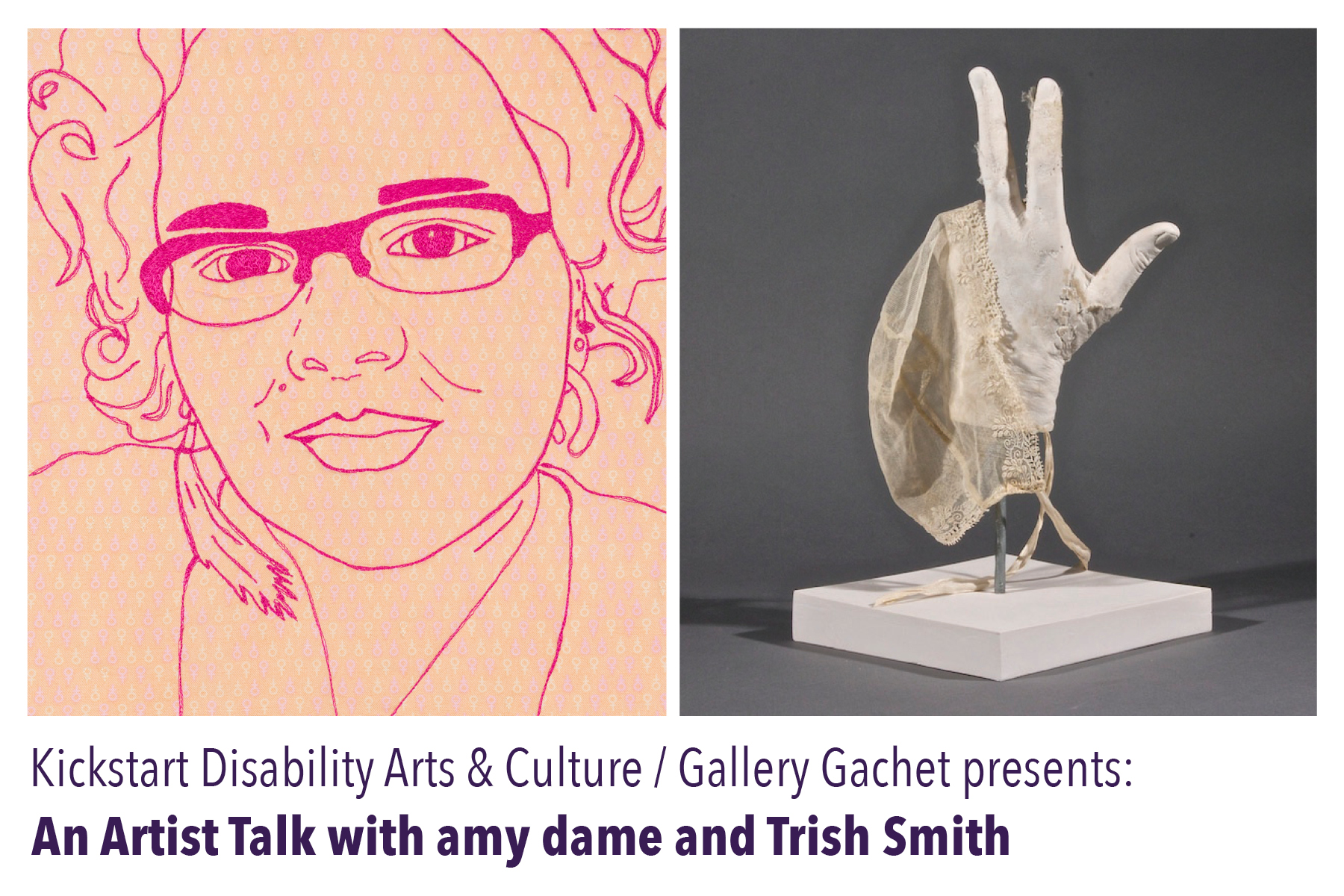 Textile works by amy dame and Trish Smith