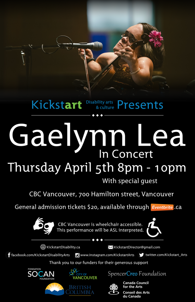 Gaelynn Lea: In Concert Thusday April 5th